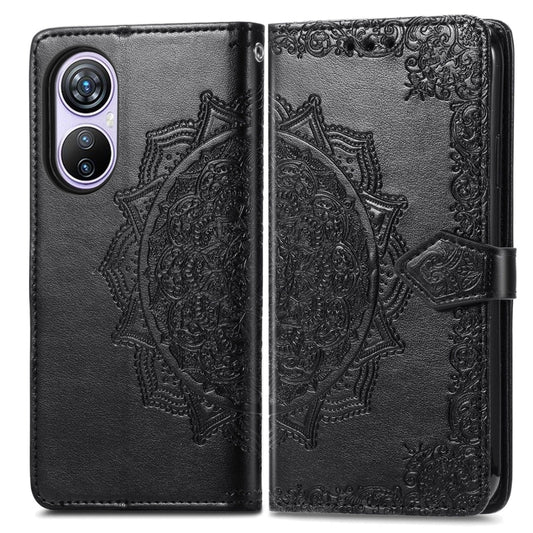 For Blackview A200 Pro Mandala Flower Embossed Leather Phone Case(Black) by buy2fix