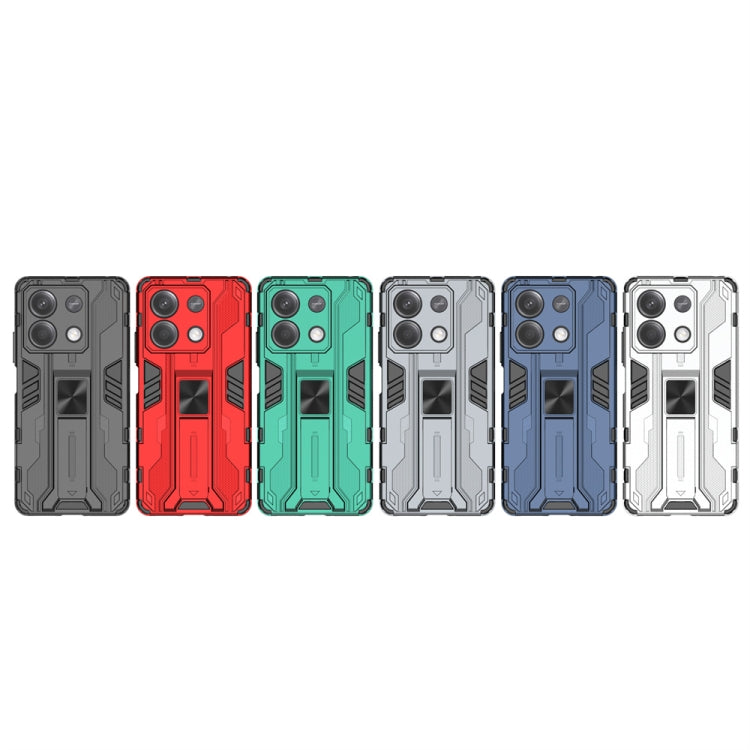 For Redmi Note 13 5G Supersonic Armor PC Hybrid TPU Phone Case(Black) by buy2fix