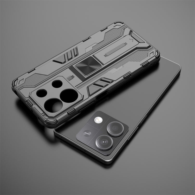 For Redmi Note 13 5G Supersonic Armor PC Hybrid TPU Phone Case(Grey) - Xiaomi Cases by buy2fix | Online Shopping UK | buy2fix