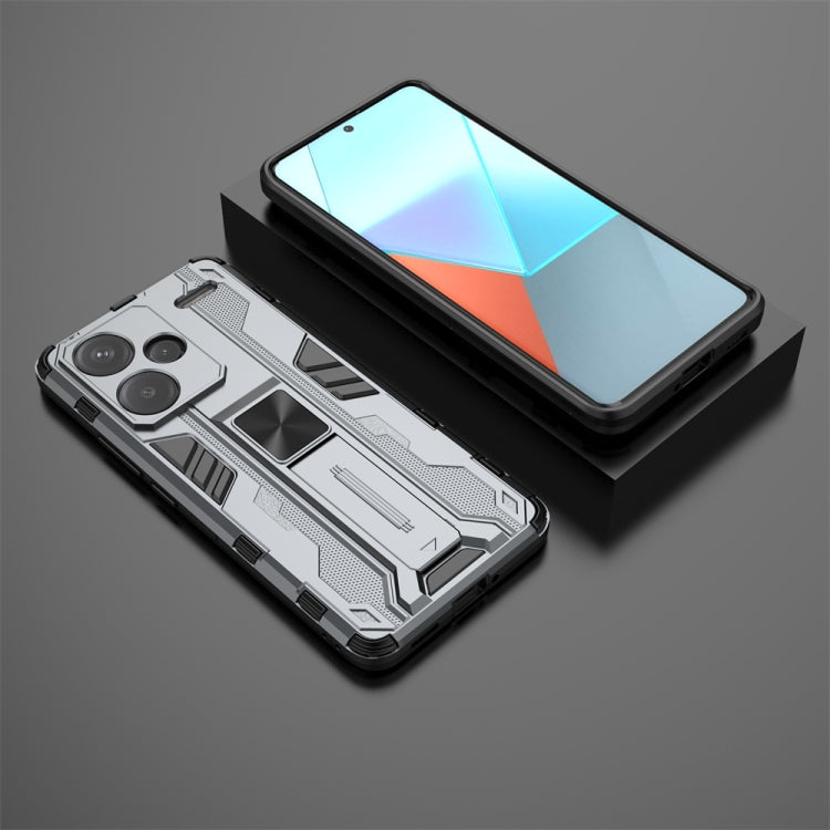 For Redmi Note 13 Pro 5G Supersonic Armor PC Hybrid TPU Phone Case(Grey) - Xiaomi Cases by buy2fix | Online Shopping UK | buy2fix