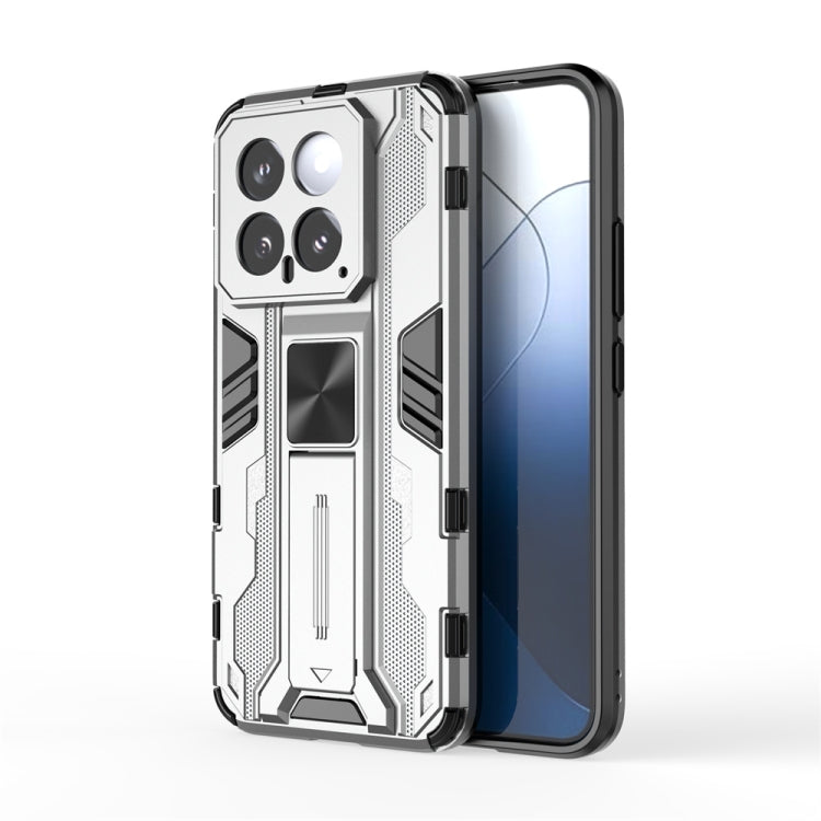 For Xiaomi 14 Supersonic Armor PC Hybrid TPU Phone Case(Silver) - Xiaomi Cases by buy2fix | Online Shopping UK | buy2fix