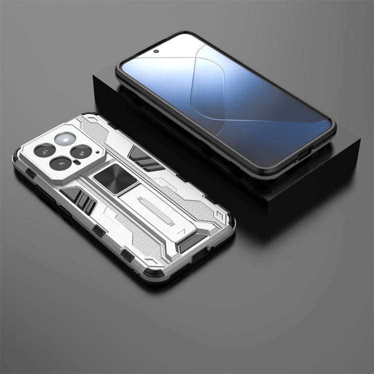 For Xiaomi 14 Supersonic Armor PC Hybrid TPU Phone Case(Silver) - Xiaomi Cases by buy2fix | Online Shopping UK | buy2fix