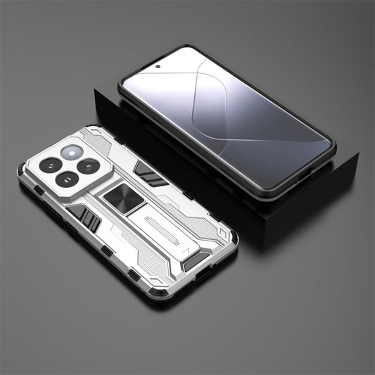 For Xiaomi 14 Pro Supersonic Armor PC Hybrid TPU Phone Case(Silver) by buy2fix