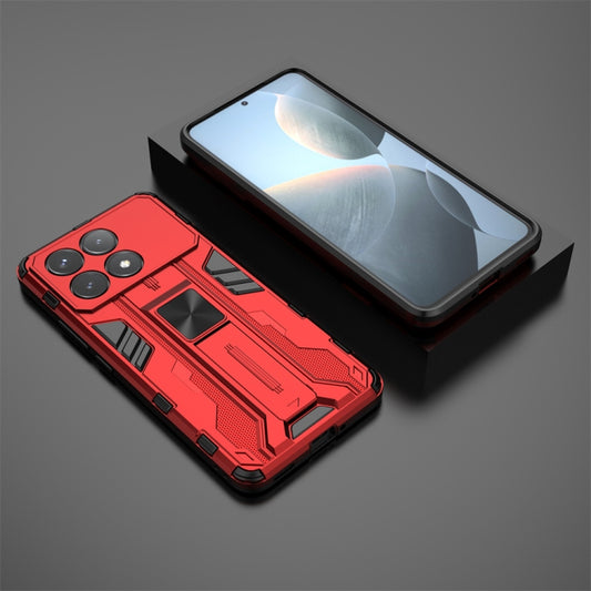 For Redmi K70 Supersonic Armor PC Hybrid TPU Phone Case(Red) by buy2fix