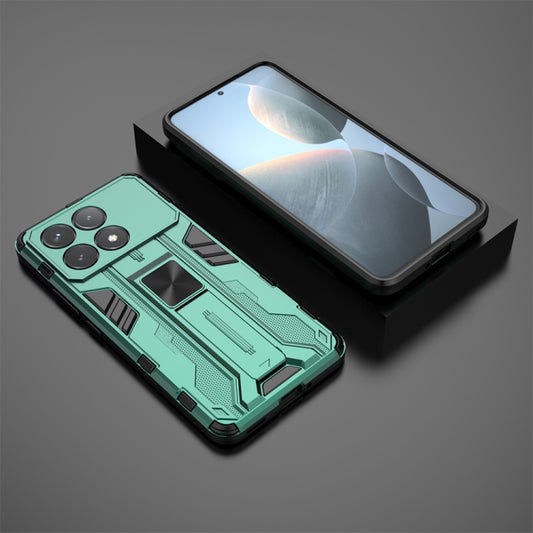 For Redmi K70 Supersonic Armor PC Hybrid TPU Phone Case(Green) by buy2fix