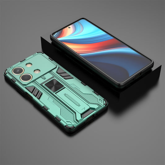 For Redmi Note 13R Pro Supersonic Armor PC Hybrid TPU Phone Case(Green) by buy2fix