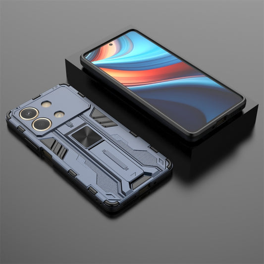 For Redmi Note 13R Pro Supersonic Armor PC Hybrid TPU Phone Case(Blue) by buy2fix