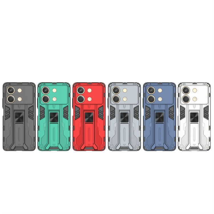 For Redmi Note 13R Pro Supersonic Armor PC Hybrid TPU Phone Case(Silver) by buy2fix