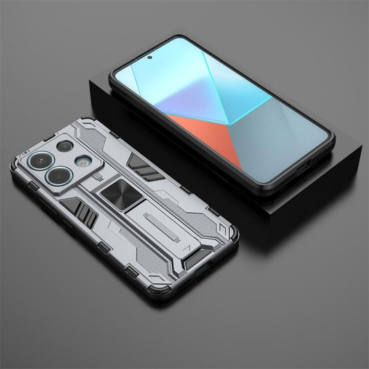 For Xiaomi Poco X6 Supersonic Armor PC Hybrid TPU Phone Case(Grey) by buy2fix