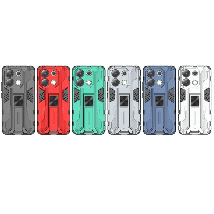 For Redmi Note 13 4G Supersonic Armor PC Hybrid TPU Phone Case(Red) by buy2fix