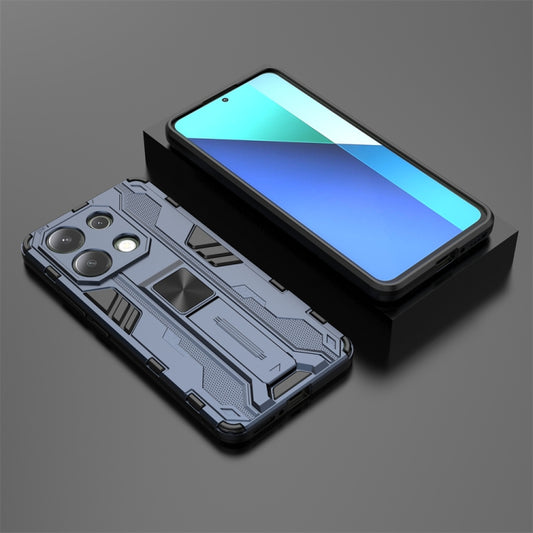 For Redmi Note 13 4G Supersonic Armor PC Hybrid TPU Phone Case(Blue) by buy2fix