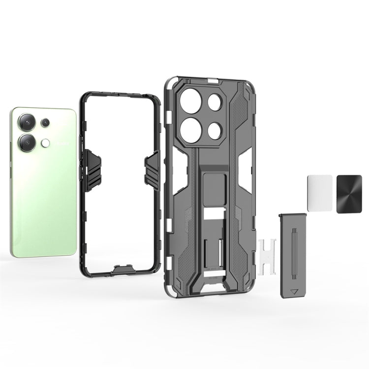 For Redmi Note 13 4G Supersonic Armor PC Hybrid TPU Phone Case(Silver) - Xiaomi Cases by buy2fix | Online Shopping UK | buy2fix