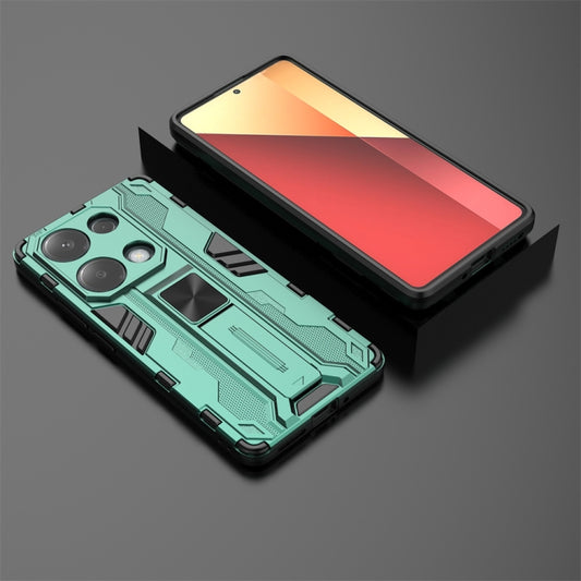 For Redmi Note 13 Pro 4G Supersonic Armor PC Hybrid TPU Phone Case(Green) by buy2fix
