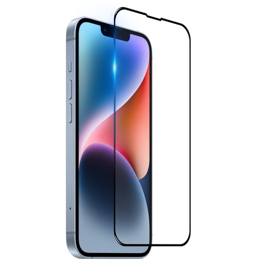 For iPhone 14 / 13 Pro / 13 NORTHJO A++ Screen Protector Full Glue Silk Printing Tempered Glass Film(Black) - iPhone 14 Tempered Glass by NORTHJO | Online Shopping UK | buy2fix