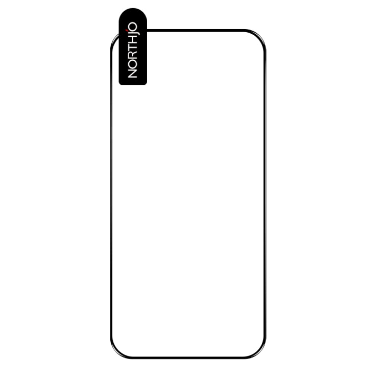 For iPhone 14 Pro Max NORTHJO A++ Screen Protector Full Glue Silk Printing Tempered Glass Film(Black) - iPhone 14 Pro Max Tempered Glass by NORTHJO | Online Shopping UK | buy2fix