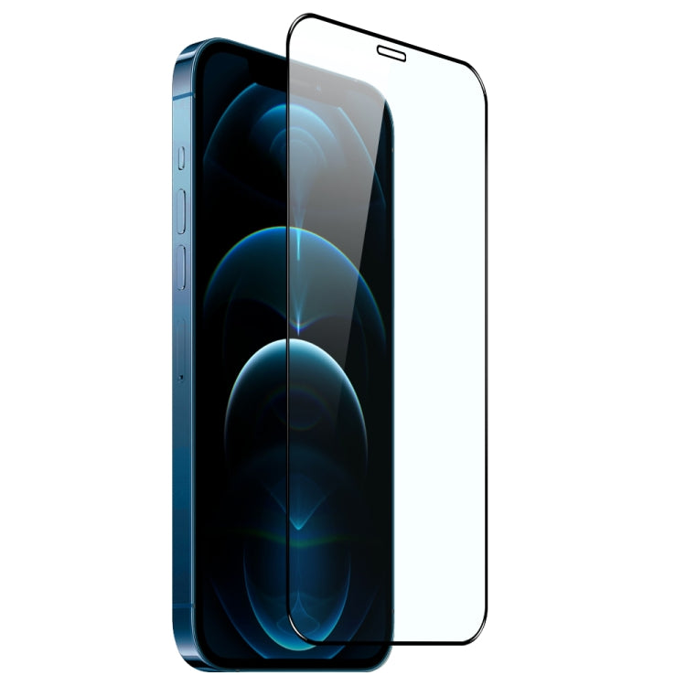For iPhone 12 / 12 Pro NORTHJO A++ Screen Protector Full Glue Silk Printing Tempered Glass Film(Black) - iPhone 12 / 12 Pro Tempered Glass by NORTHJO | Online Shopping UK | buy2fix