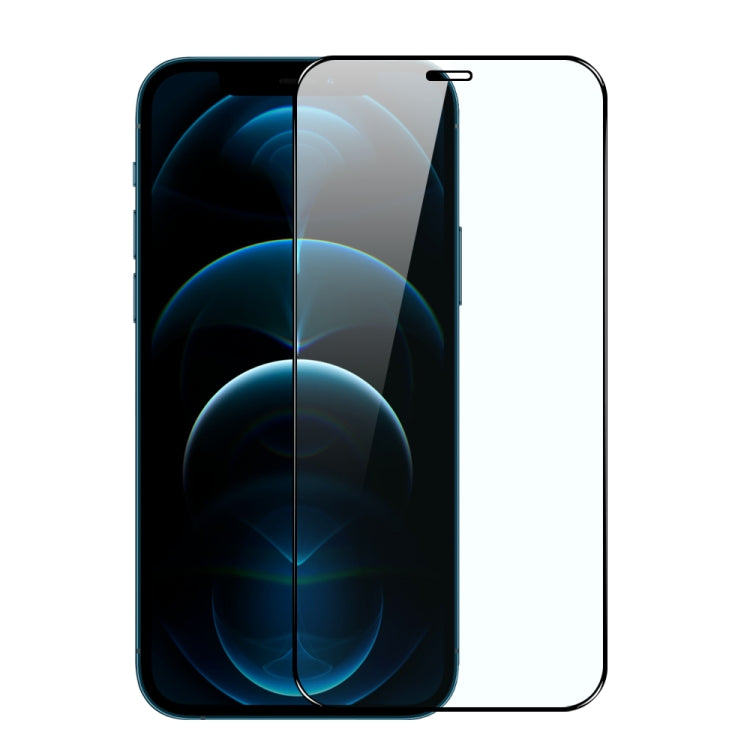 For iPhone 12 Pro Max NORTHJO A++ Screen Protector Full Glue Silk Printing Tempered Glass Film(Black) - iPhone 12 Pro Max Tempered Glass by NORTHJO | Online Shopping UK | buy2fix