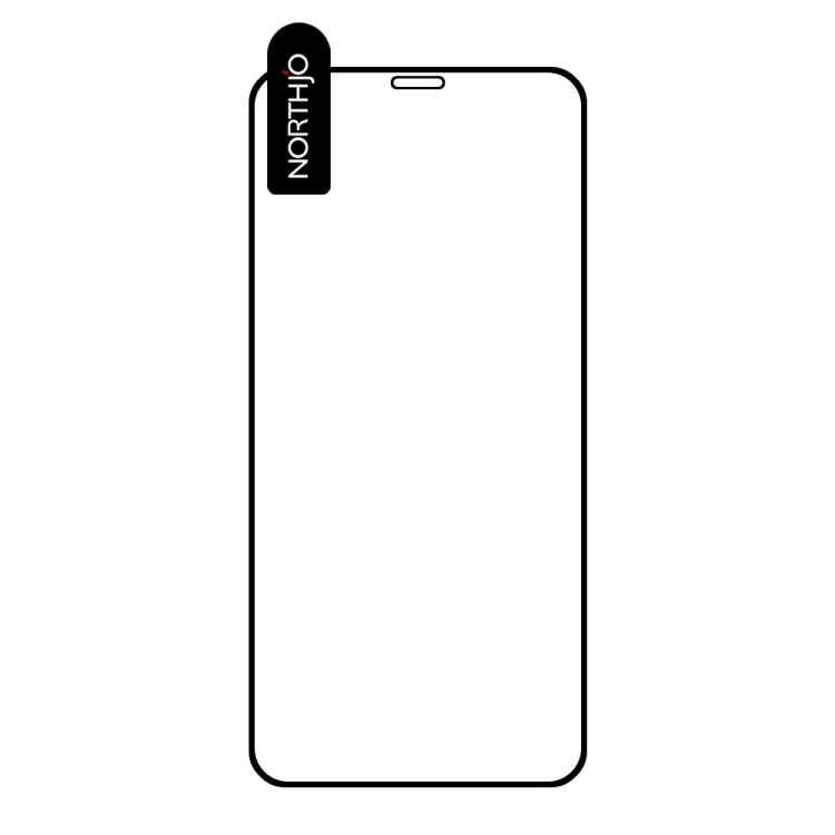 For iPhone 11 / XR NORTHJO A++ Screen Protector Full Glue Silk Printing Tempered Glass Film(Black) - iPhone 11 Tempered Glass by NORTHJO | Online Shopping UK | buy2fix