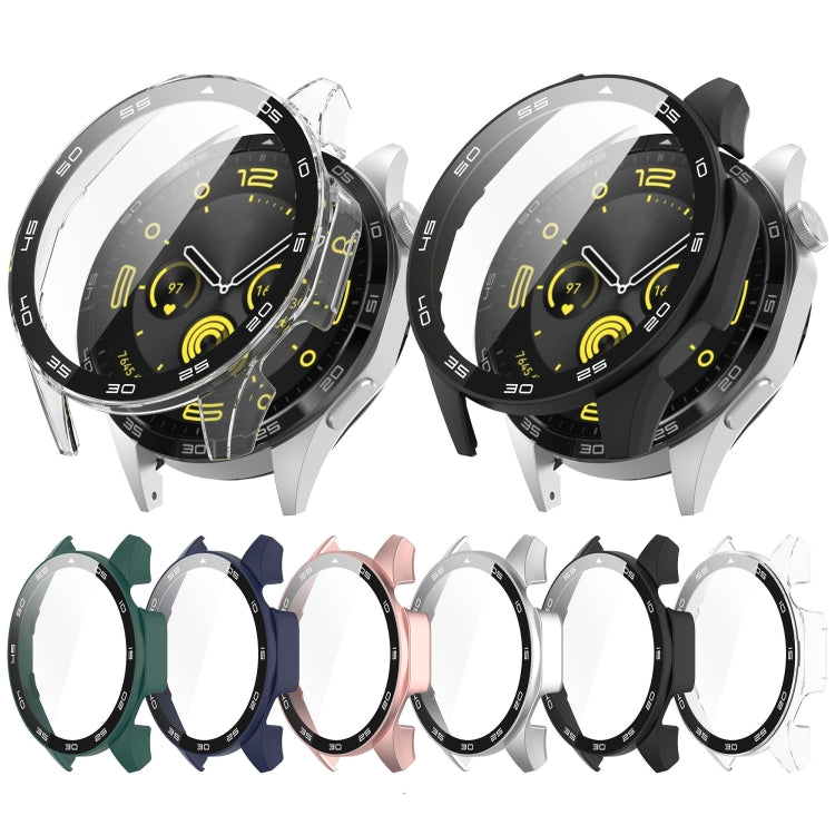 For Huawei Watch GT 4 46mm PC + Tempered Glass Integrated Watch Protective Case with Graduated Dial(Green) by buy2fix