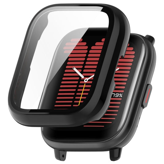 For Amazfit Aactive PC Integrated Tempered Glass Watch Case(Black) by buy2fix
