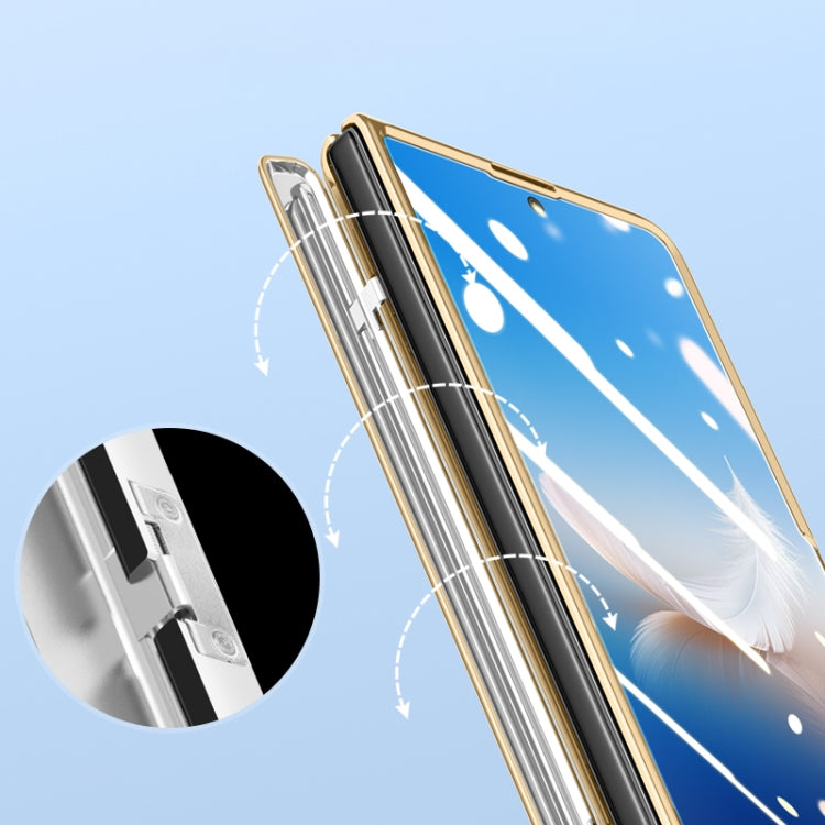 For Honor Magic Vs2 Electroplated Case-film Integral Hinge Shockproof Phone Case(Black) - Honor Cases by buy2fix | Online Shopping UK | buy2fix
