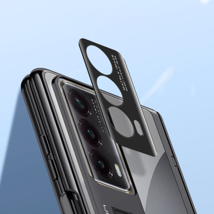 For Honor Magic Vs2 Electroplated Case-film Integral Hinge Shockproof Phone Case(Black) - Honor Cases by buy2fix | Online Shopping UK | buy2fix