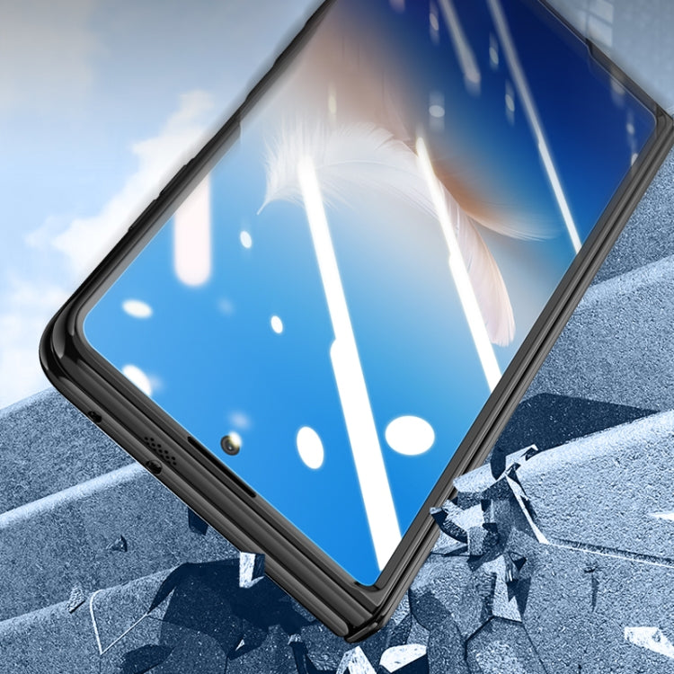 For Honor Magic Vs2 Electroplated Case-film Integral Hinge Shockproof Phone Case(Blue) - Honor Cases by buy2fix | Online Shopping UK | buy2fix