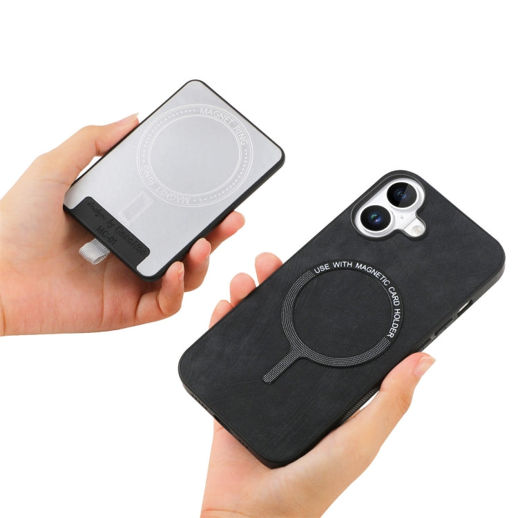 For iPhone 16 Retro Splitable Magnetic Card Bag Leather Phone Case(Black) - iPhone 16 Cases by buy2fix | Online Shopping UK | buy2fix