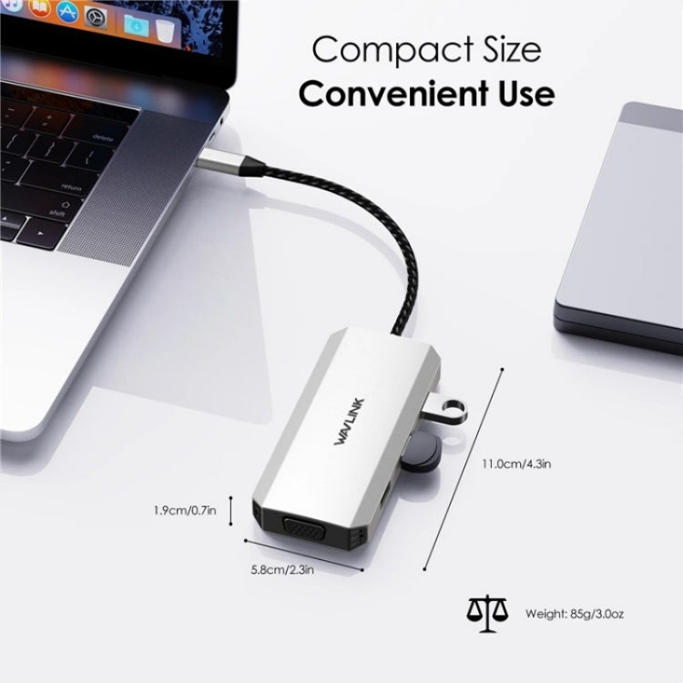 WAVLINK UMD304 Converter USB-C to Dual HD 4K 60Hz HUB 7-in-1 Laptop Docking Station by WAVLINK