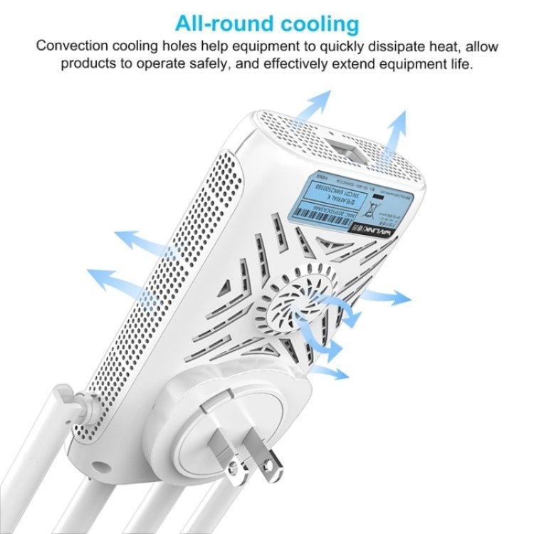 WAVLINK WN579A3 Home WiFi Extender 1200Mbps 2.4GHz / 5GHz Dual Band AP Wireless Router, Plug:AU Plug by WAVLINK