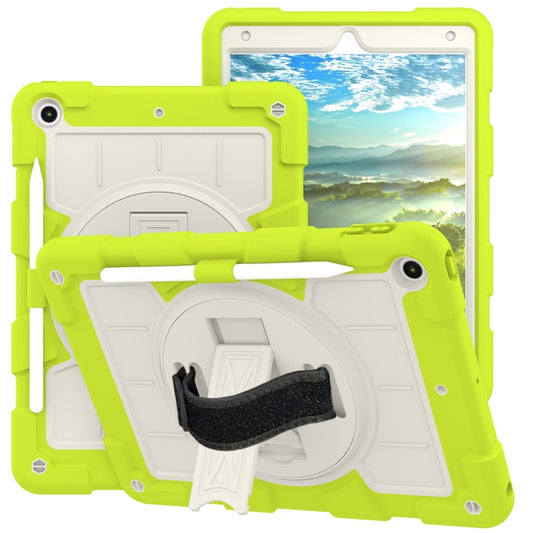 For iPad 10.2 2021 / 2020 / 2019 Silicone Hybrid PC Shockproof Tablet Case with Shoulder Strap(Love Birds Green) - iPad 10.2 Cases by buy2fix | Online Shopping UK | buy2fix