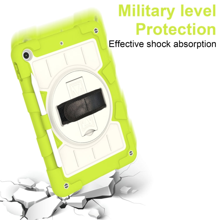 For iPad 10.2 2021 / 2020 / 2019 Silicone Hybrid PC Shockproof Tablet Case with Shoulder Strap(Love Birds Green) - iPad 10.2 Cases by buy2fix | Online Shopping UK | buy2fix