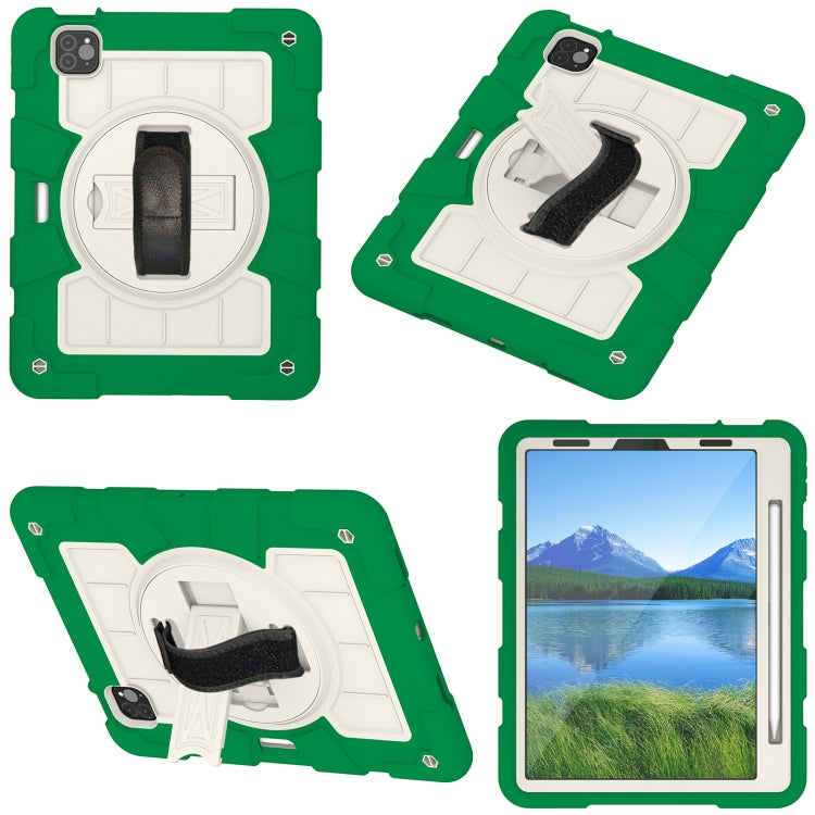 For iPad Pro 11 2018 / 2020 Silicone Hybrid PC Shockproof Tablet Case with Shoulder Strap(Classic Green) - iPad Pro 11 (2020) Cases by buy2fix | Online Shopping UK | buy2fix