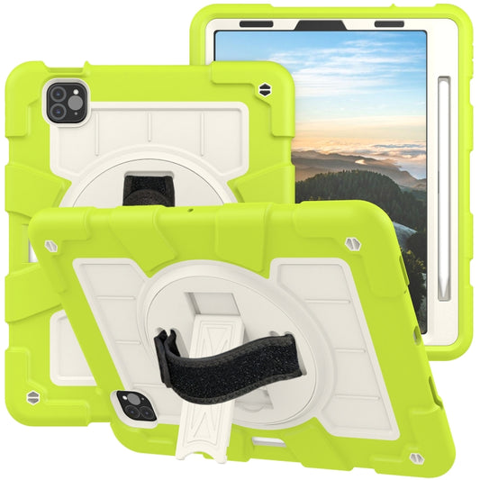 For iPad Air 2020 / 2022 10.9 Silicone Hybrid PC Shockproof Tablet Case with Shoulder Strap(Love Birds Green) - iPad Air (2022) / (2020) 10.9 Cases by buy2fix | Online Shopping UK | buy2fix