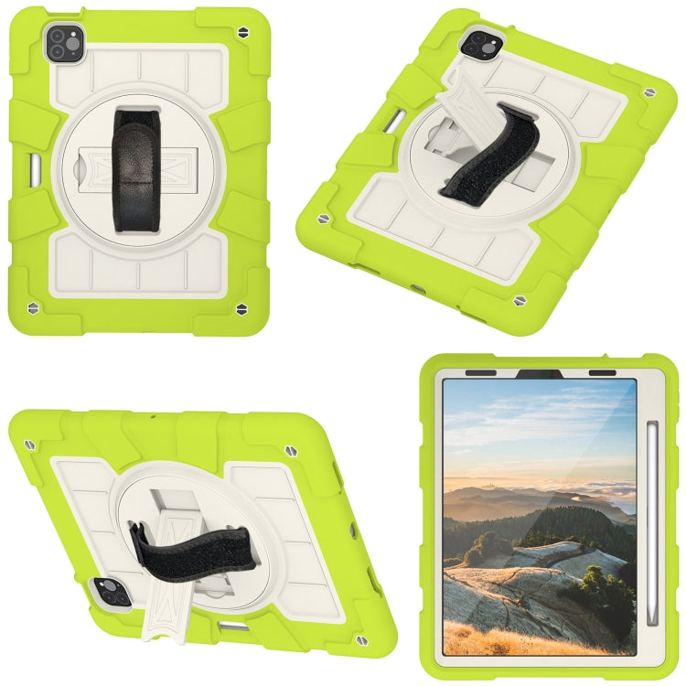 For iPad Air 2020 / 2022 10.9 Silicone Hybrid PC Shockproof Tablet Case with Shoulder Strap(Love Birds Green) - iPad Air (2022) / (2020) 10.9 Cases by buy2fix | Online Shopping UK | buy2fix