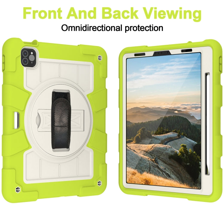 For iPad Air 2020 / 2022 10.9 Silicone Hybrid PC Shockproof Tablet Case with Shoulder Strap(Love Birds Green) - iPad Air (2022) / (2020) 10.9 Cases by buy2fix | Online Shopping UK | buy2fix