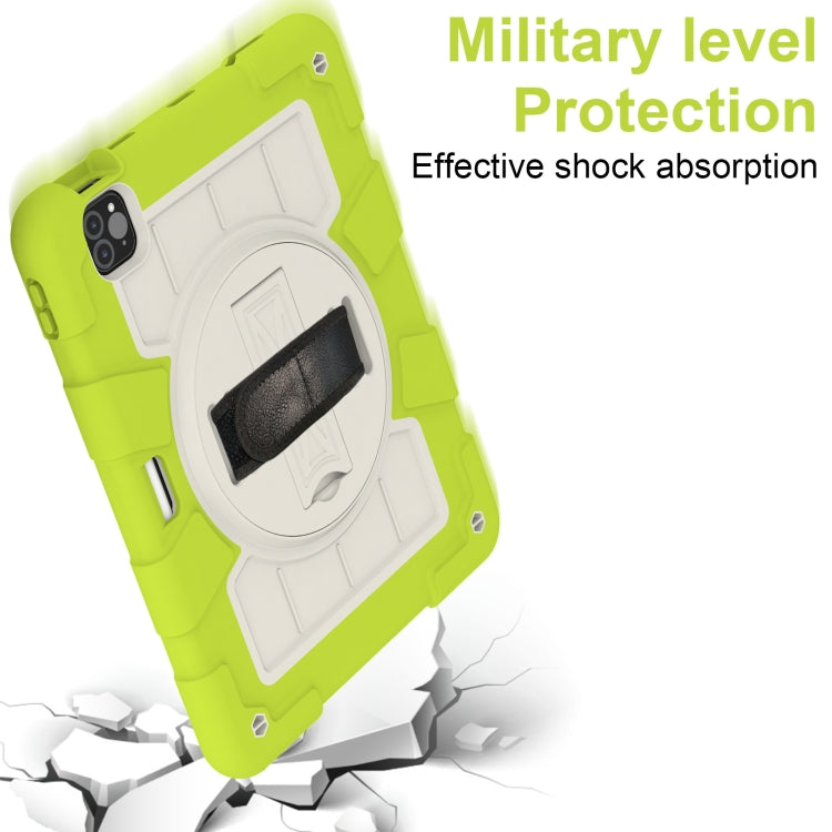 For iPad Air 2020 / 2022 10.9 Silicone Hybrid PC Shockproof Tablet Case with Shoulder Strap(Love Birds Green) - iPad Air (2022) / (2020) 10.9 Cases by buy2fix | Online Shopping UK | buy2fix