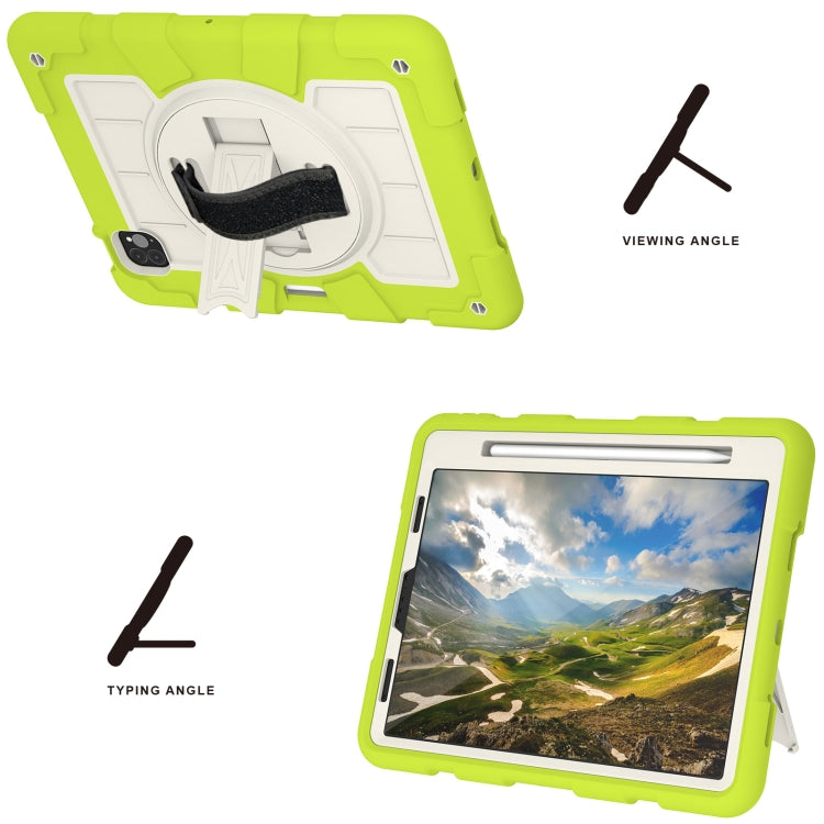For iPad Air 2020 / 2022 10.9 Silicone Hybrid PC Shockproof Tablet Case with Shoulder Strap(Love Birds Green) - iPad Air (2022) / (2020) 10.9 Cases by buy2fix | Online Shopping UK | buy2fix