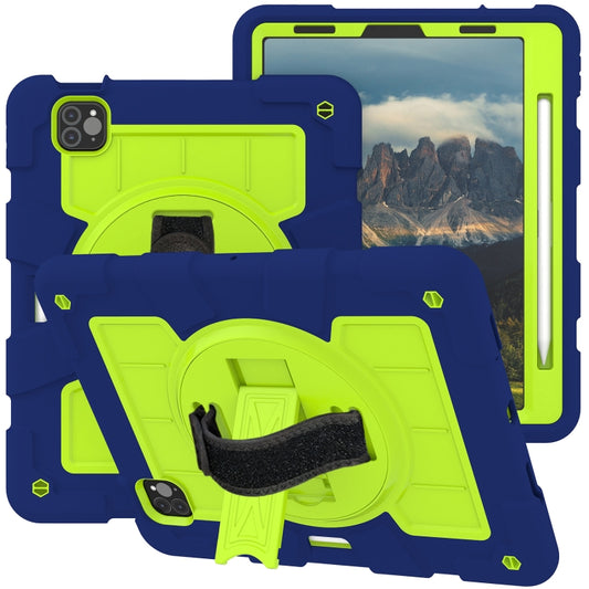 For iPad Air 2020 / 2022 10.9 Silicone Hybrid PC Shockproof Tablet Case with Shoulder Strap(Tibetan Turquoise) - iPad Air (2022) / (2020) 10.9 Cases by buy2fix | Online Shopping UK | buy2fix