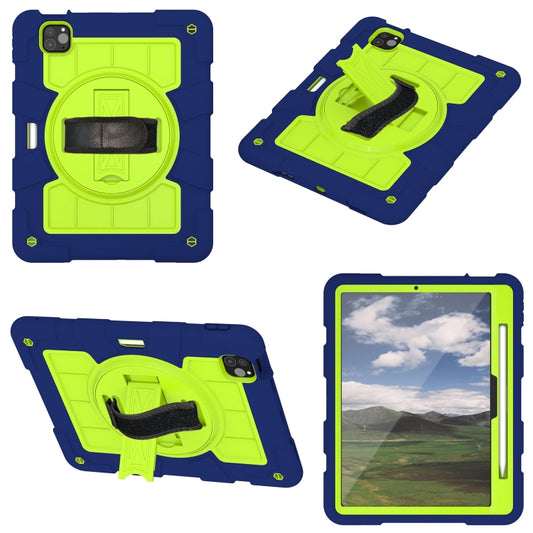 For iPad Pro 11 2025 / 2024 Silicone Hybrid PC Shockproof Tablet Case with Shoulder Strap(Tibetan Turquoise) by buy2fix