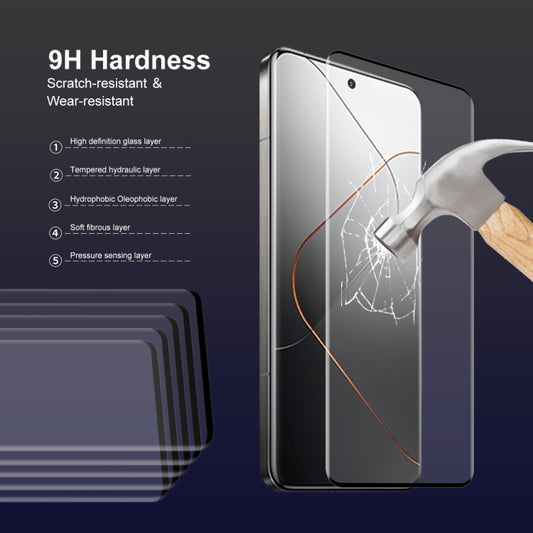 For Xiaomi 14 Pro 5pcs ENKAY Hat-Prince Heat Bending Full Side Glue Tempered Glass Film by ENKAY
