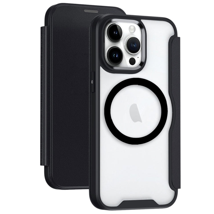 For iPhone 12 Pro RFID Blocking Adsorption Flip MagSafe Leather Phone Case(Black) - iPhone 12 / 12 Pro Cases by buy2fix | Online Shopping UK | buy2fix