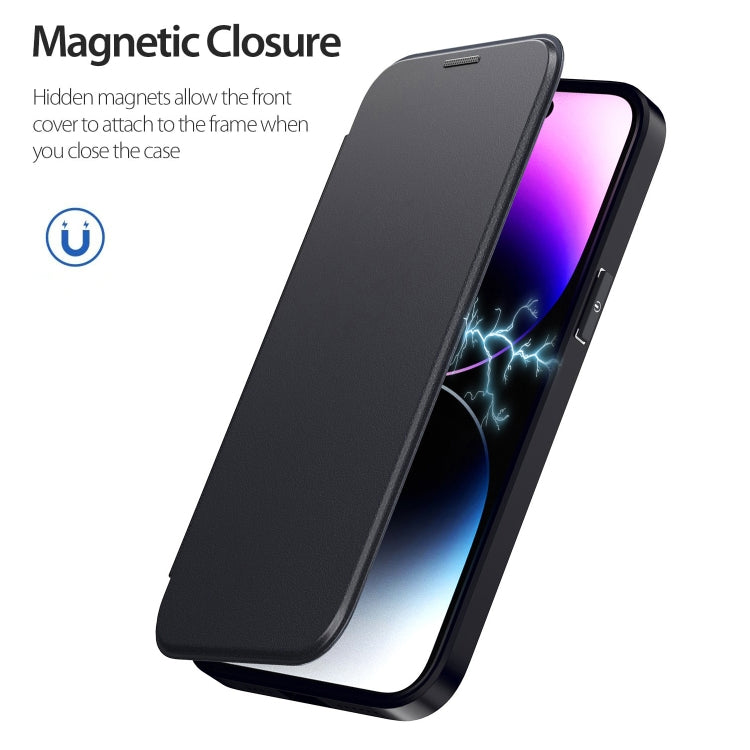 For iPhone 13 Pro RFID Blocking Adsorption Flip MagSafe Leather Phone Case(Blue) - iPhone 13 Pro Cases by buy2fix | Online Shopping UK | buy2fix