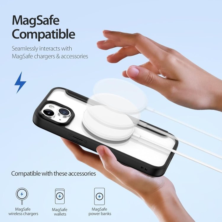 For iPhone 13 Pro RFID Blocking Adsorption Flip MagSafe Leather Phone Case(Blue) - iPhone 13 Pro Cases by buy2fix | Online Shopping UK | buy2fix