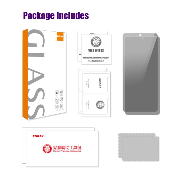 For Redmi 15 5G Global / 4G SEA 169.5mm 2pcs ENKAY Hat-Prince 28 Degree Anti-peeping Privacy Tempered Glass Film - 15 Tempered Glass by ENKAY | Online Shopping UK | buy2fix