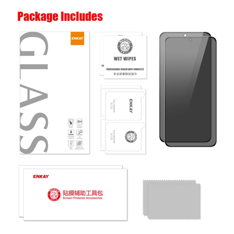For Samsung Galaxy S24 FE 5G 2pcs ENKAY Hat-Prince 28 Degree Anti-peeping Privacy Tempered Glass Film by ENKAY