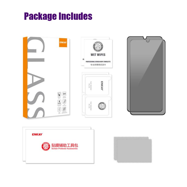 For Samsung Galaxy A17 5G 2pcs ENKAY Hat-Prince 28 Degree Anti-peeping Privacy Tempered Glass Film - Galaxy Tempered Glass by ENKAY | Online Shopping UK | buy2fix