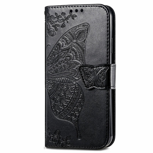 For Blackview A96 Butterfly Love Flower Embossed Leather Phone Case(Black) by buy2fix