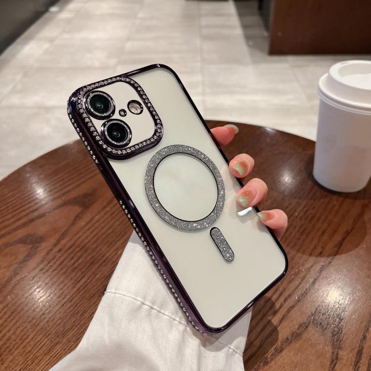 For iPhone 17 Diamond Plated MagSafe TPU Phone Case(Purple) - iPhone 17 Cases by buy2fix | Online Shopping UK | buy2fix