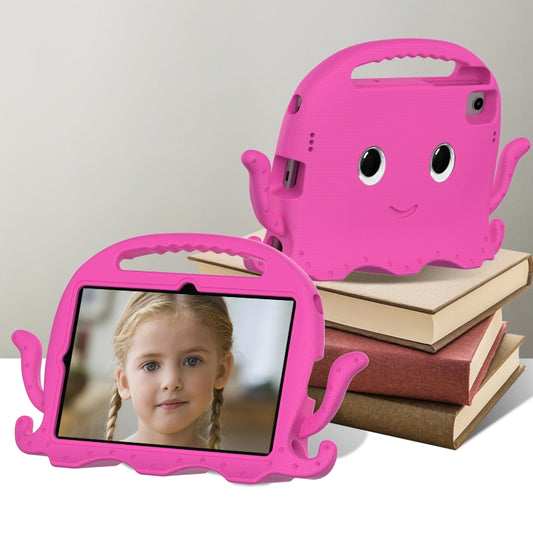 For Samsung Galaxy Tab S6 Lite 2024 Octopus Style EVA Hybrid PC Shockproof Tablet Case with Strap(RoseRed) by buy2fix